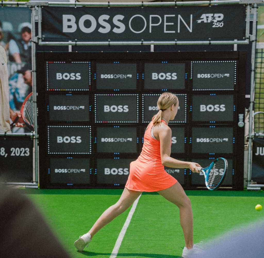 SUTU Tenniswall als Eventmodul für die BOSS OPEN 2023